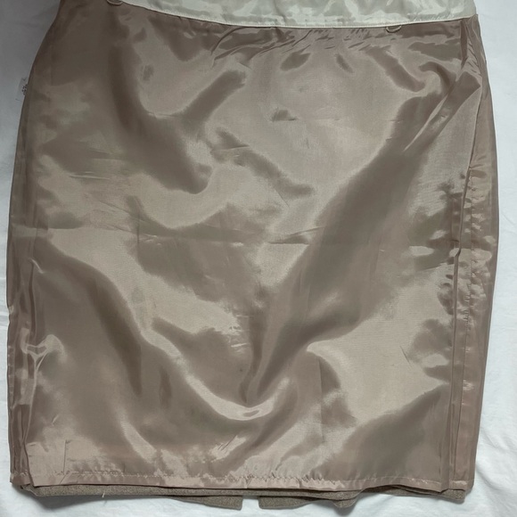 J Crew Pencil Skirt Tan/Taupe Heathered Wool - Picture 6 of 11